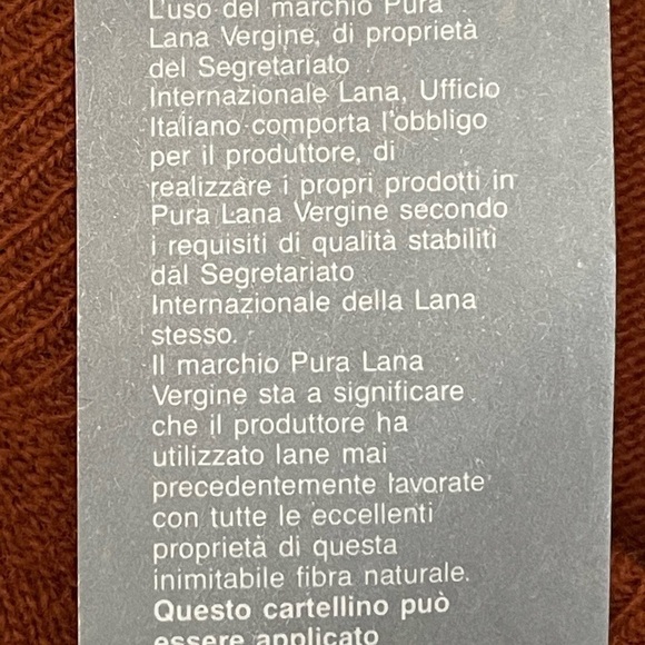 Lambswool Sweater V-Neck Size XXL/54 Made in Italy - Picture 9 of 10